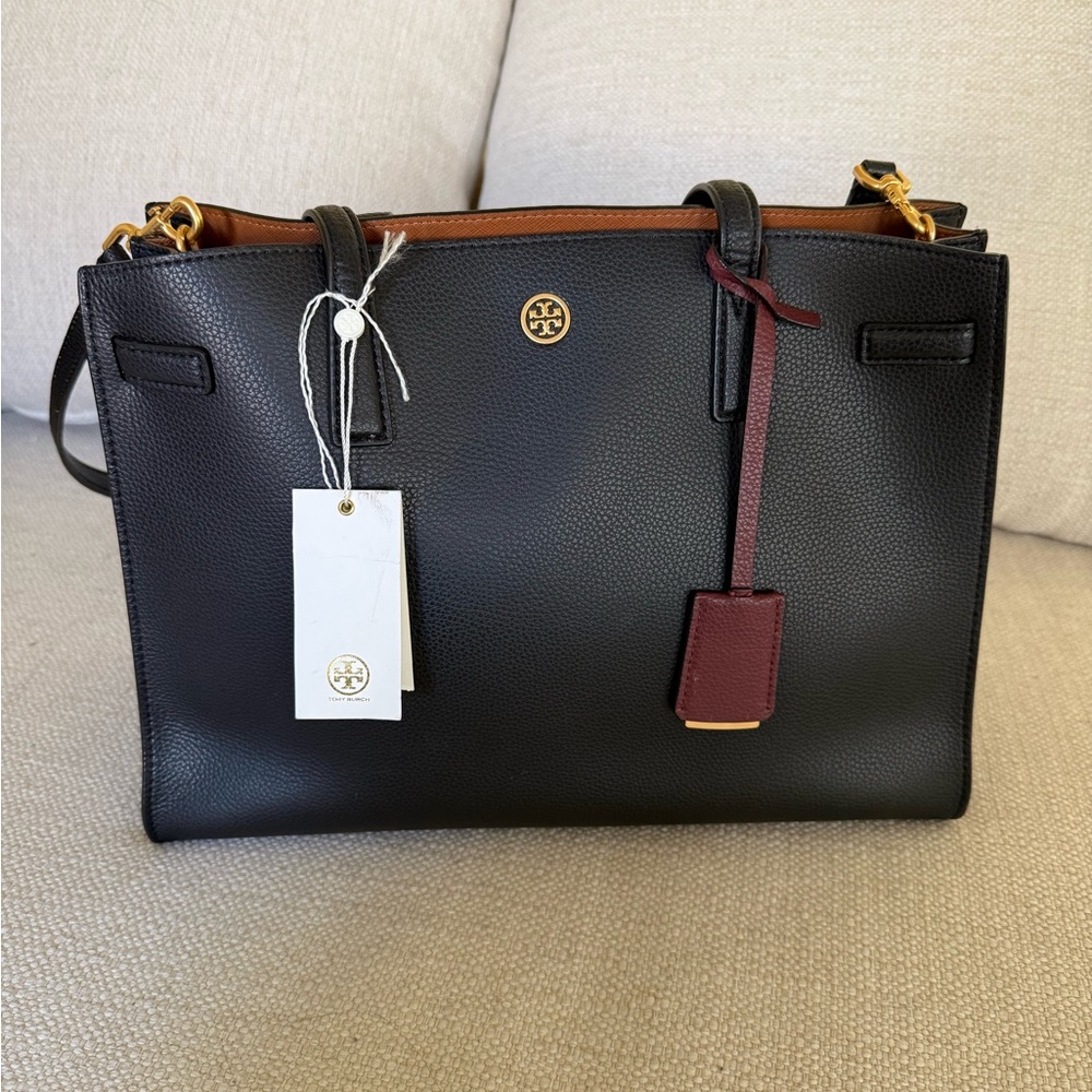 TORY BURCH 2WAY WALKER
SATCHEL tote bag black 73623